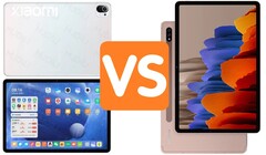 Alleged Xiaomi Mi Pad 5 vs. Samsung Galaxy Tab S7. (Image source: XiaomiAdictos/Samsung - edited)