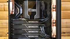 There was even room left for 2x 2 TB NVMe SSDs and 2x HDDs. (Image source: Twitter/Ryan Brown) There was even room left for 2x 2 TB NVMe SSDs and 2x HDDs. (Image source: Twitter/Ryan Brown)