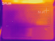 Heat distribution at idle (upper side)