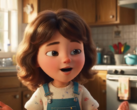 A frame from an example video Veo 2 generated from the prompt "cartoon girl." (Image source: Google)