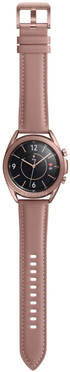Samsung Galaxy Watch 3 - "bronze". (Image source: @evleaks)