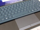 The two touchscreens may be versatile, but the keyboard and virtual clickpad can be clunky to use (Image source: Notebookcheck)