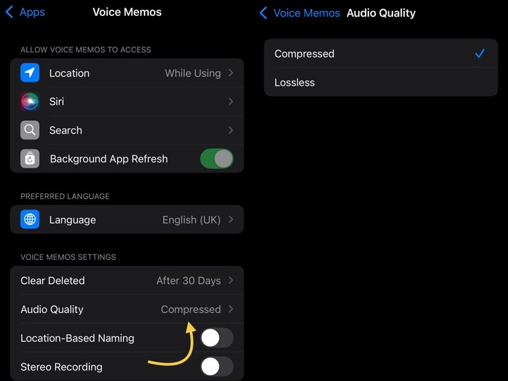 Lossless vs compressed