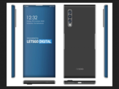 A render based on the new OPPO phone display patent. (Source: LetsGoDigital)