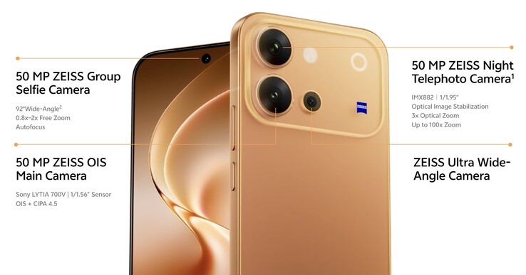 Camera setup of the Vivo V80.