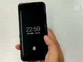 The Vivo's optical fingerprint reader was shown in a leaked video. (Source: WeiBo)