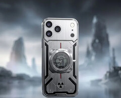 The phone features a fully functional SIG-RM1208 Geiger-Müller counter built into the back to monitor real-time radiation levels.