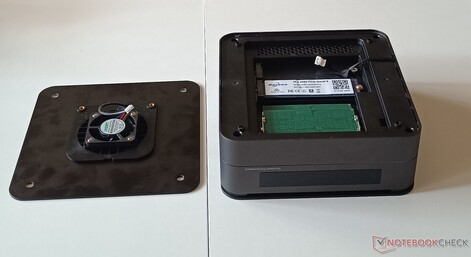 The RAM and SSD slots are easily accessed by removing the bottom lid.