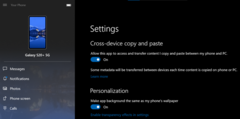 Galaxy S20 series owners can also copy and paste from their PCs in this new preview. (Source: Microsoft)