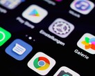Android smartphone with app drawer and settings icon