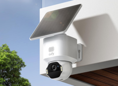The Anker Eufy SoloCam E42 (pictured) can record continuously if powered via cable and supports solar charging with Eufy’s detachable SolarPlus 2.0 panel. (Image source: Amazon/Anker)