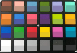 ColorChecker: The target color is displayed in the bottom half of each field.