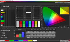 Colour space (colour mode: Standard, target colour space: sRGB)