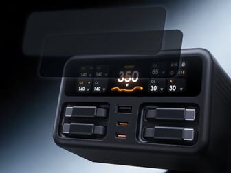 You can see the power consumption on the display.