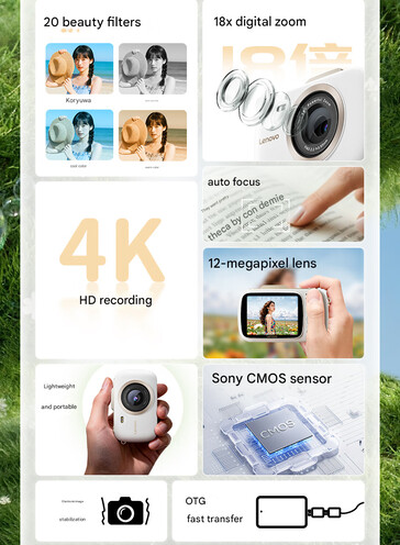 Main highlights of the digital camera (Image source: Lenovo - machine translated)