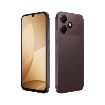 The Oppo K14 Lite in Stone Brown.