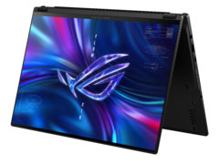 The 2023 Asus ROG Flow X16 now features a 240 Hz QHD+ mini-LED display with Gorilla Glass DXC. (Image Source: Asus)