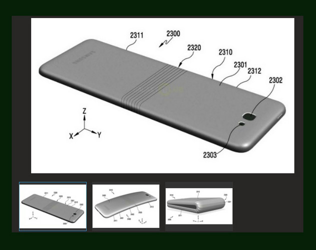 An earlier foldable display smartphone rumored to be the Galaxy X