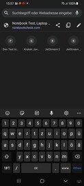 Keyboard in portrait mode