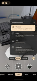 Stabilization options for video.