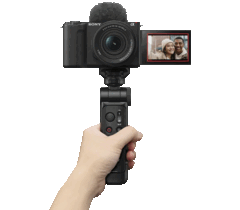 Sony announces the GP-VPT3, a mini tripod that can act as a camera grip and remote control. (Image source: Sony)