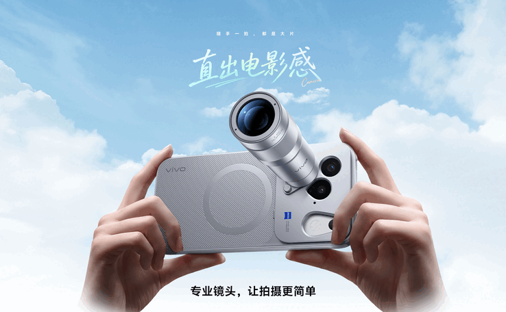 The Vivo X500 with the Zeiss Teleconverter G2.