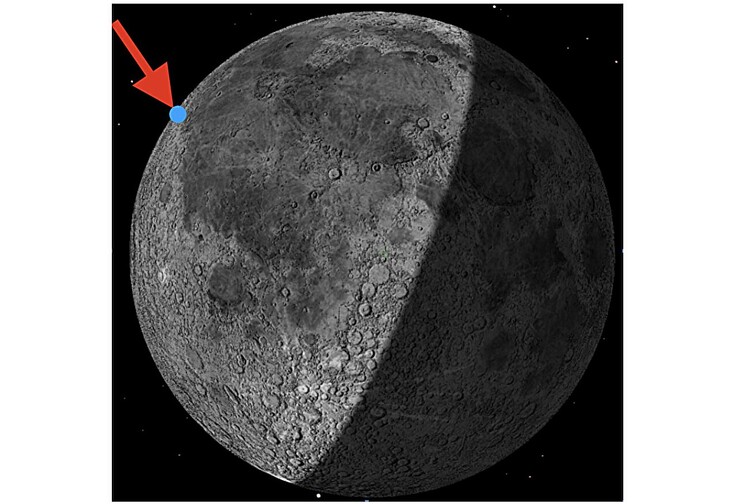 An image showing the impact site.