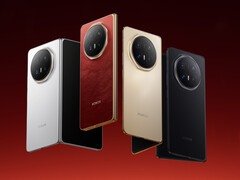 The Honor Magic V6 in its three launch colours.