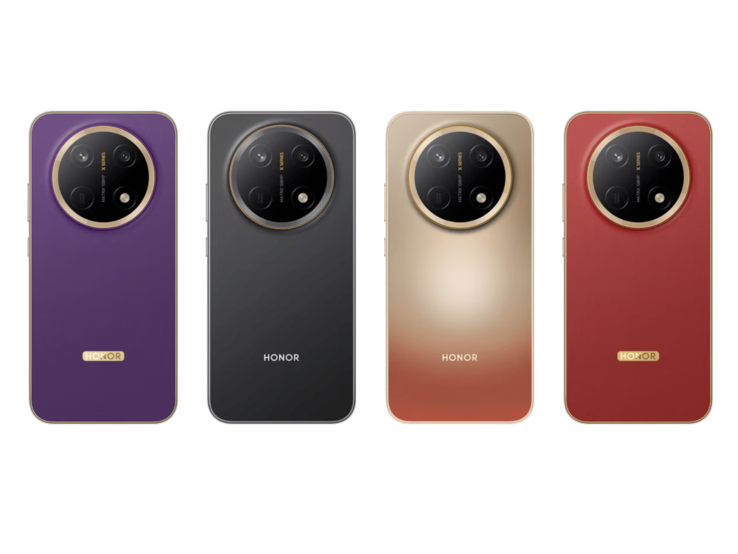 The Honor X9e Pro comes in Royal Purple, Midnight Black, Dawn Gold, and Reddish Brown colorways.