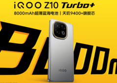 The iQOO Z10 Turbo+ boasts a massive 8,000 mAh battery with 90 W wired charging support (Image source: iQOO)