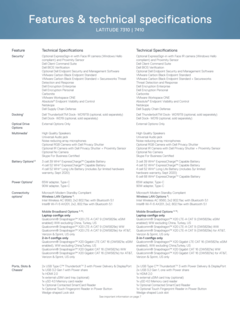 Latitude 7310/7410 specifications (Source: Dell)