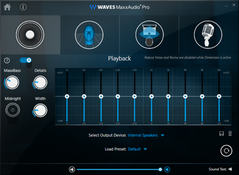 MaxxAudio Pro equilizer should be enabled for higher maximum volume MaxxAudio Pro equilizer should be enabled for higher maximum volume