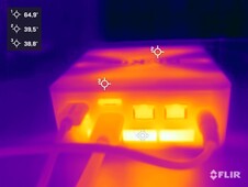 GMKtec NucBoc M6 Ultra during stress test (back)