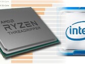 The Ryzen Threadripper series offers performance dominance for AMD but Intel has the market share advantage. (Image source: AMD/Intel/Master Lu - edited)