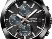 The black Casio Edifice EFS-S650DC-1A (pictured) has a copper-colored seconds hand that complements the black design quite well. (Image source: Casio)