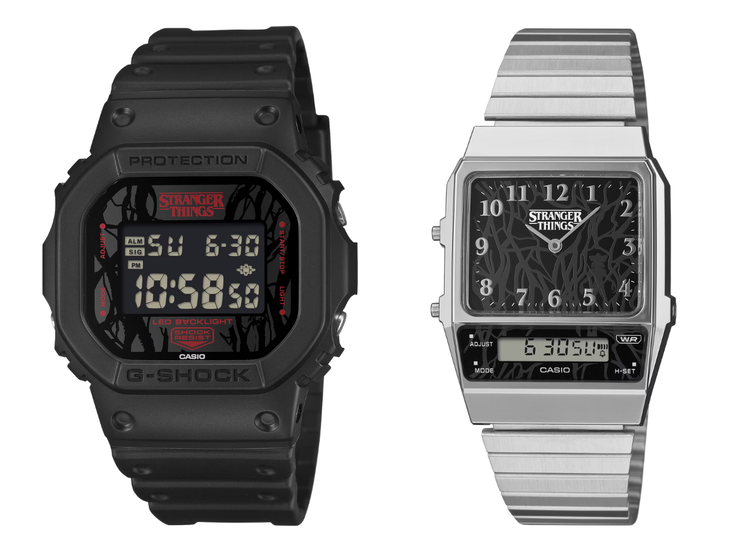 The Casio G-Shock DW5600STT-1 (left) and Vintage AQ800EST-1A (right) watches. (Image source: Casio, edited)
