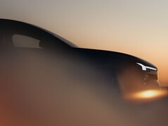 Side view teaser image of the new Volvo EX60 electric SUV ahead of its world premiere. (Image: Volvo)