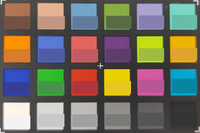 ColorChecker: The target color is displayed in the bottom half of each field.