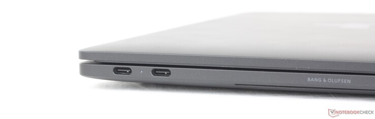 Left: 2x USB-A 4.0 w/ Thunderbolt 4 + DisplayPort + Power Delivery