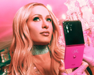 Motorola teases the Razr Plus Paris Hilton Edition folding smartphone in Paris Pink. (Image source: Motorola)
