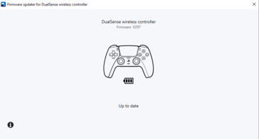 Firmware updater for DualSense after a successful update