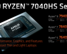 AMD's Ryzen 7040HS series of processors are now official (image via AMD)