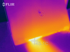 Temperature at exhaust port during load