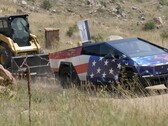 Unlike the Ford F-150 Tremor, the Tesla Cybertruck did not overheat while towing 10,500 lbs up a mountain (Image source: The Fast Lane Truck)
