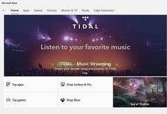 TIDAL music streaming app now available in the Microsoft Store (Source: own)