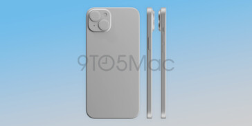 iPhone 15 Plus render. (Image Source: 9to5Mac)