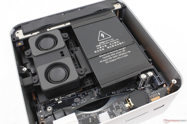 Accessing the two SODIMM slots and two M.2 2280 SSD slots require additional disassembly