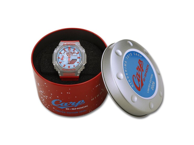 The 2026 Casio G-Shock x Hiroshima Toyo Carp GA-2100X. (Image source: Hiroshima Toyo Carp store)