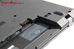 The external battery bay of the Lenovo ThinkPad T480.