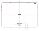 Huawei MediaPad M3 Lite 10 Android tablet back sketch as shown on FCC